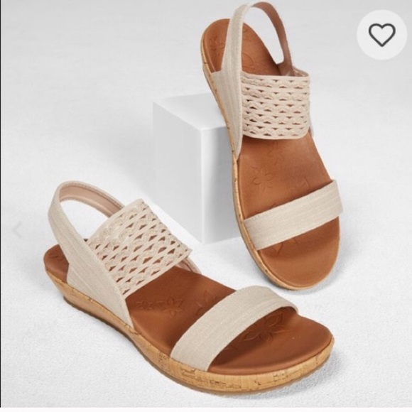 Skechers Shoes - LAST PAIR! Skechers Cali Wedge Sandal Nude